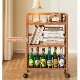 Small Bedside Table Cabinet Side Coffee Table Bedside Table Storage Rack New - thumbnail 4