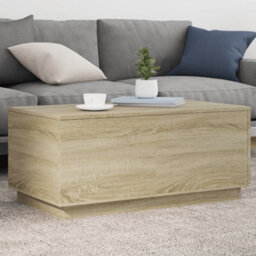 Berkfield Coffee Table With Led Lights Sonoma Oak 90X50X40 Cm - thumbnail 1