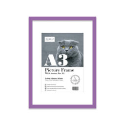 A3 Purple Picture Frame With Mount For A4 (21 X 29.7Cm -8.3 X 11.7In) Poster, Photo, Artwork, Or Print. - thumbnail 1