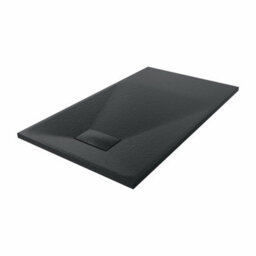 Sundaze 1200 X 700mm Smc Black Rectangle Slate Effect Bathroom Shower Tray - thumbnail 2