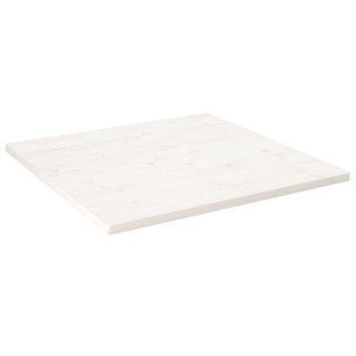 Berkfield Table Top White 70X70X2.5 Cm Solid Wood Pine Square - image 1