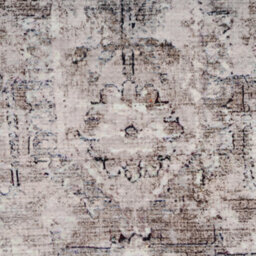 Loomed Oriental Design Cotton Chenille Rug Grey Beige Machine Washable 60Cm X 240Cm - thumbnail 6