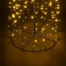6Ft Christmas Xmas Led Star Cone Tree Lights Decoration Indoor & Outdoor - Warm White - thumbnail 3