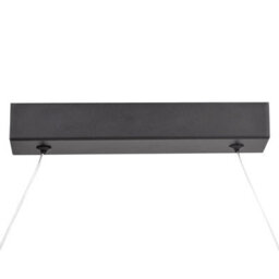 Beliani Pendant Lamp Black Metal With Integrated Led, Twisted Wave Modern Hanging Light For Dining Room - thumbnail 3