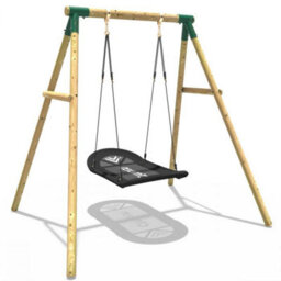 Rebo Boat Swing Seat Garden Single Swing Set For Kids - Single Boat - thumbnail 2
