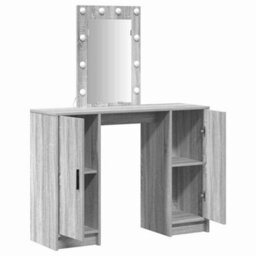 Walplus Dressing Table With Door Grey 102 X 33 X 135 Cm Engineered Wood - thumbnail 4