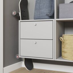 GoodHome Konnect Modular Matt Light Grey Slab Internal Modular Drawer (H)323mm (W)322mm (D)322mm, Pair - thumbnail 4