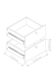 GoodHome Konnect Modular Matt Light Grey Slab Internal Modular Drawer (H)323mm (W)322mm (D)322mm, Pair - thumbnail 3