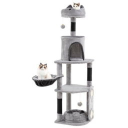 Tall Cat Tree For Indoor Cats Multi Level Large Cat Tower W/condo - thumbnail 3