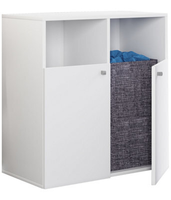 Vcm Bathroom Furniture High Cabinet Dreso White H. 74 X W. 80 X D. 39 Cm - image 1
