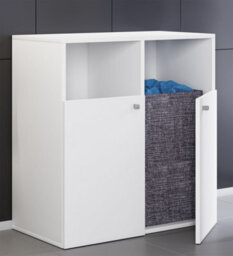 Vcm Bathroom Furniture High Cabinet Dreso White H. 74 X W. 80 X D. 39 Cm - thumbnail 2