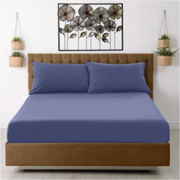Gc Gaveno Cavailia Percale Deep Fitted Sheet King Navy Extra Deep Pocket 16 Inch (40 Cm) - thumbnail 1