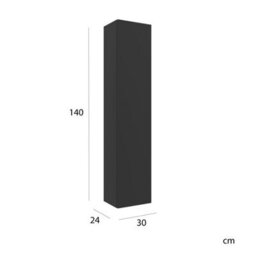 Cygnus bath Bequia Tall Bathroom Cabinet 30Cm Matt Black - thumbnail 2