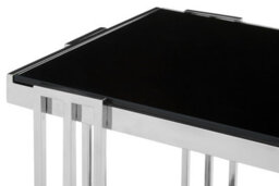 Orsina Durable Silver U Shaped Side Table, Luxurious Finish Side Table By Couch, Modern Design Lounge Table - thumbnail 5