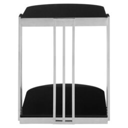 Orsina Durable Silver U Shaped Side Table, Luxurious Finish Side Table By Couch, Modern Design Lounge Table - thumbnail 3
