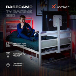 X Rocker Basecamp Single Gaming Tv Bed With Mattress - Black - thumbnail 2