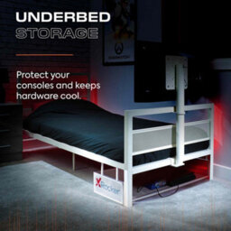 X Rocker Basecamp Single Gaming Tv Bed With Mattress - Black - thumbnail 5
