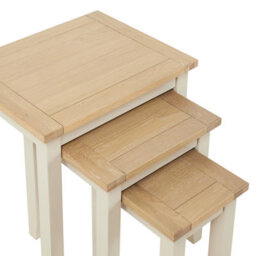 The Furniture Market Cheshire Dove Grey Painted Nest Of 3 Tables - thumbnail 8