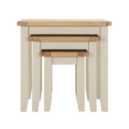 The Furniture Market Cheshire Dove Grey Painted Nest Of 3 Tables - thumbnail 6