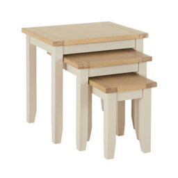 The Furniture Market Cheshire Dove Grey Painted Nest Of 3 Tables - thumbnail 7