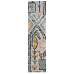 Loomed Pastel Multicolour Distressed Tribal Living Area Runner Rug 60X240Cm - thumbnail 6