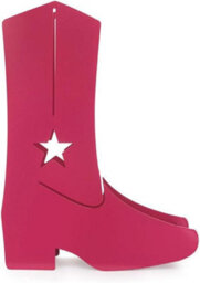 Balvi Pink Country Cowgirl Boot Umbrella Stand With Metal Water Tray - thumbnail 1