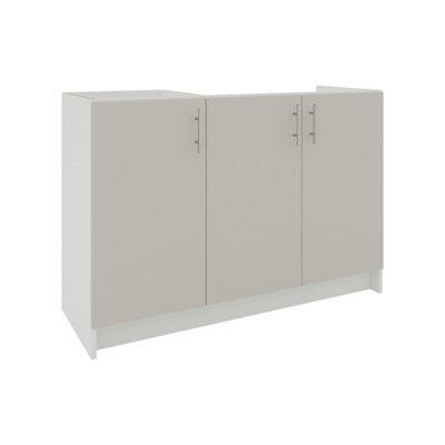 Jd Greta Kitchen Base Sink Unit 1200mm Cabinet With Doors 120Cm - Cashmere Matt - image 1