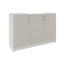 Jd Greta Kitchen Base Sink Unit 1200mm Cabinet With Doors 120Cm - Cashmere Matt - thumbnail 1