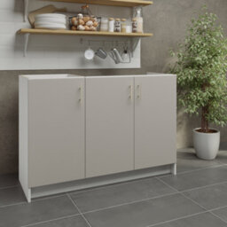 Jd Greta Kitchen Base Sink Unit 1200mm Cabinet With Doors 120Cm - Cashmere Matt - thumbnail 2