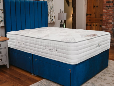 Divan Base Direct Sophia Briar-Rose Emilie 1000 Pocket Sprung Luxury Divan Bed Set 2Ft6 Small Single 2 Drawers Side  - Plush Marine - image 1