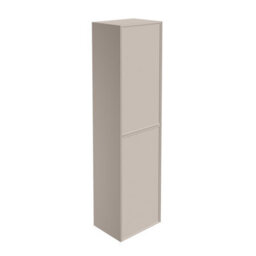 Plum&clay Jenner Light Pink Wall Mounted Bathroom Tall Storage Cabinet (H)1500mm (W)400mm - thumbnail 2