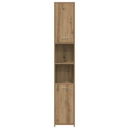 Berkfield Durable 3 Piece Bathroom Furniture Set Artisan Oak Engineered Wood - thumbnail 6