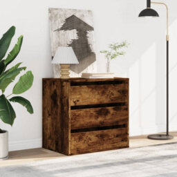Walplus Corner Chest Of Drawers Smoked Oak 60X41X58 Cm Engineered Wood - thumbnail 3
