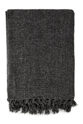 Emma Barclay Darcy Tassel Blanket/throw For Sofa Chair Bed Charcoal 150X200Cm - image 1