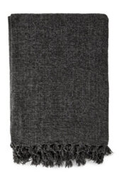 Emma Barclay Darcy Tassel Blanket/throw For Sofa Chair Bed Charcoal 150X200Cm