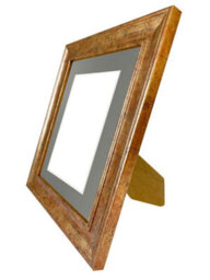 Frames By Post Scandi Gold Frame With Dark Grey Mount For Image Size 7 X 5 Inch - thumbnail 4