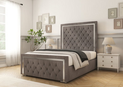Comfort Beds Sofia Gold Slate Naples Bed Frame - image 1