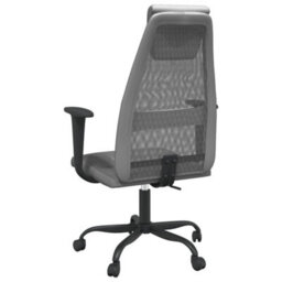 Berkfield Office Chair Grey Mesh Fabric And Faux Leather - thumbnail 5