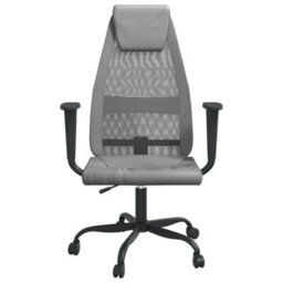 Berkfield Office Chair Grey Mesh Fabric And Faux Leather - thumbnail 3