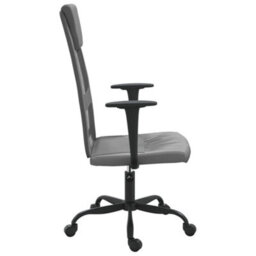 Berkfield Office Chair Grey Mesh Fabric And Faux Leather - thumbnail 4