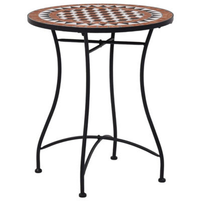 Walplus Mosaic Bistro Table Brown 60Cm Ceramic - image 1