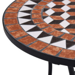 Walplus Mosaic Bistro Table Brown 60Cm Ceramic - thumbnail 4