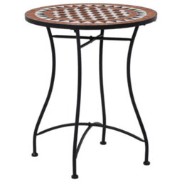 Walplus Mosaic Bistro Table Brown 60Cm Ceramic - thumbnail 1