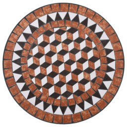 Walplus Mosaic Bistro Table Brown 60Cm Ceramic - thumbnail 5