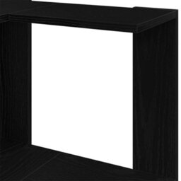 Walplus Corner Bookcase Black Oak 50 X 50 X 102 Cm Engineered Wood - thumbnail 7