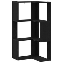 Walplus Corner Bookcase Black Oak 50 X 50 X 102 Cm Engineered Wood - thumbnail 2