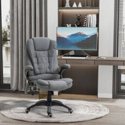 Vinsetto Ergonomic Office Chair W/ 6-Point Massage And Back Heated, Grey