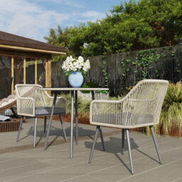 Outsunny Rattan Dining Set, 4 Seater Rattan Garden Furniture, Light Brown - thumbnail 9