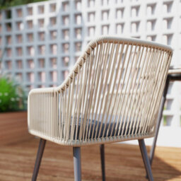 Outsunny Rattan Dining Set, 4 Seater Rattan Garden Furniture, Light Brown - thumbnail 7
