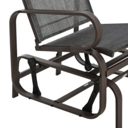 Outsunny 3 Pcs Rocking Chair Gliding Chair Set W/ Table For Patio Garden Brown - thumbnail 8